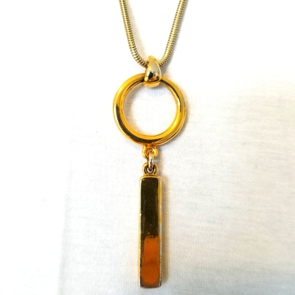 ✅#1021 Preowned RARE Gold Tone Metal 32.5" Necklace - Picture 3 of 16